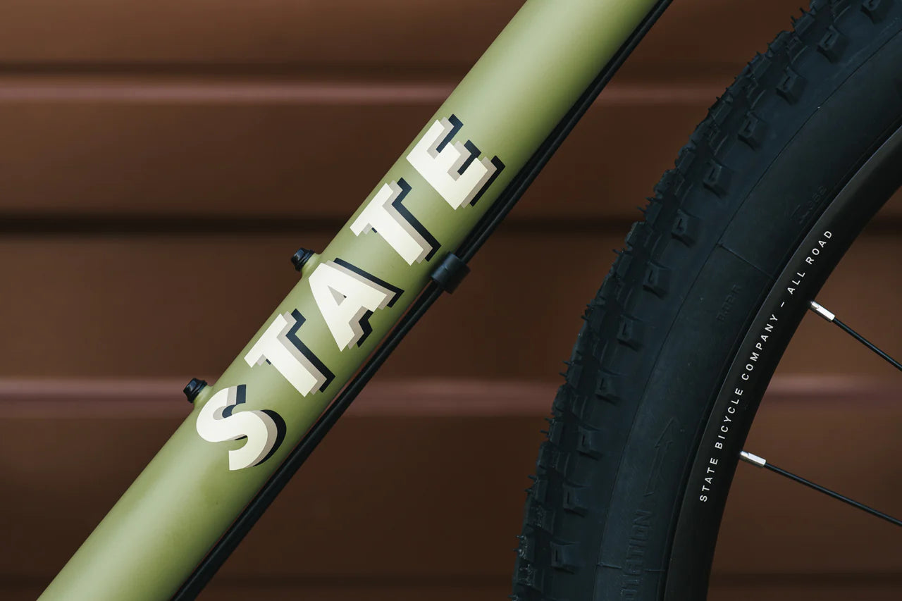 4130 ALL ROAD - FLAT BARS - MATTE OLIVE - STATE BICYCLE CO.