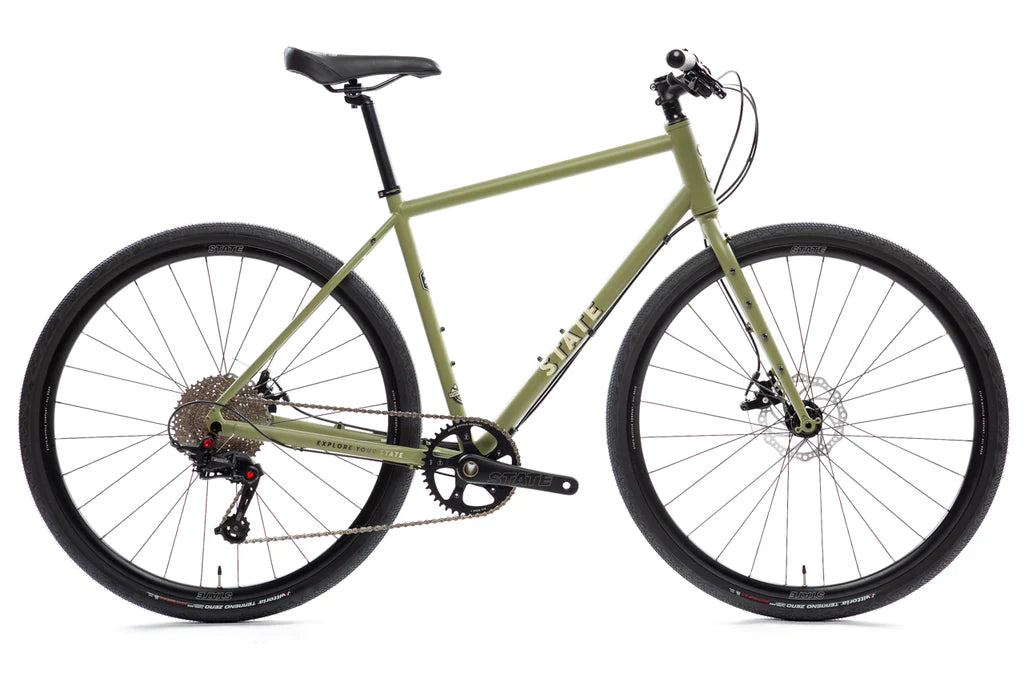 4130 ALL ROAD - FLAT BARS - MATTE OLIVE - STATE BICYCLE CO.