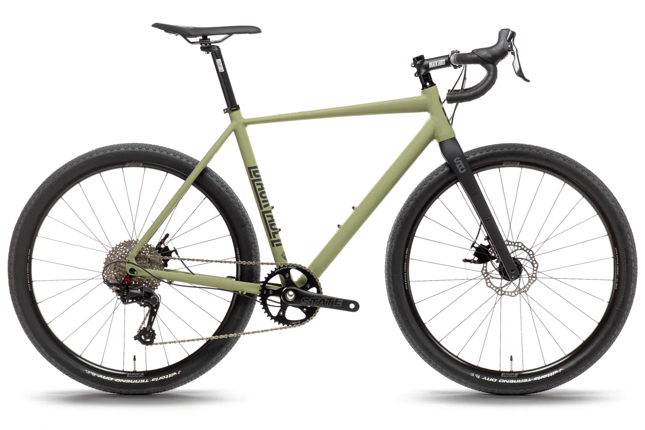 6061 BLACK LABEL ALL ROAD 2023 - MATTE OLIVE - STATE BICYCLE CO